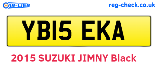 YB15EKA are the vehicle registration plates.