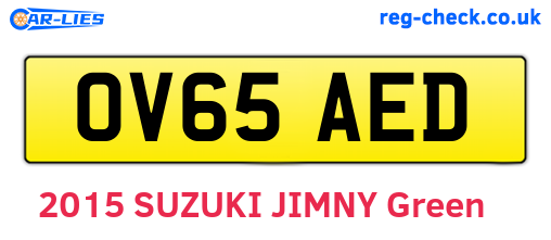 OV65AED are the vehicle registration plates.