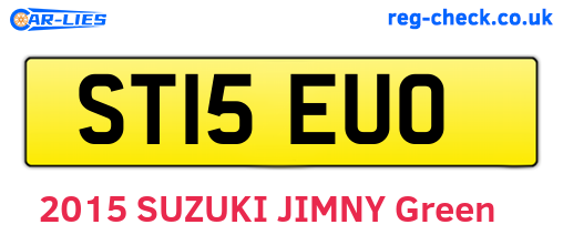 ST15EUO are the vehicle registration plates.