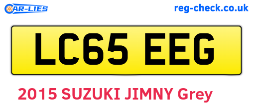 LC65EEG are the vehicle registration plates.