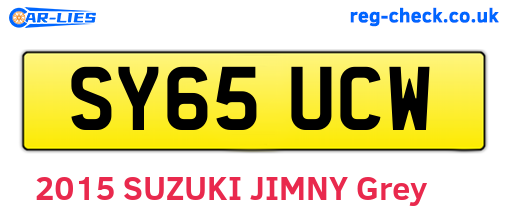 SY65UCW are the vehicle registration plates.