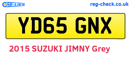 YD65GNX are the vehicle registration plates.
