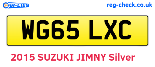 WG65LXC are the vehicle registration plates.