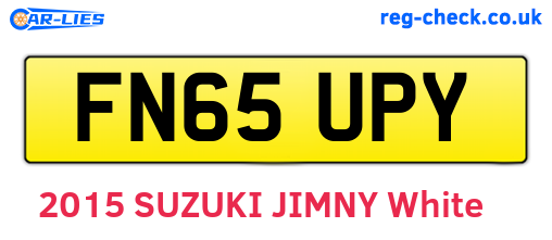 FN65UPY are the vehicle registration plates.