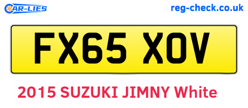 FX65XOV are the vehicle registration plates.