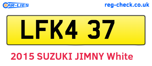 LFK437 are the vehicle registration plates.