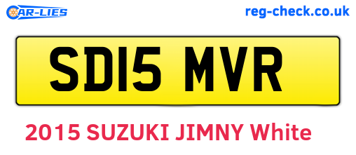 SD15MVR are the vehicle registration plates.