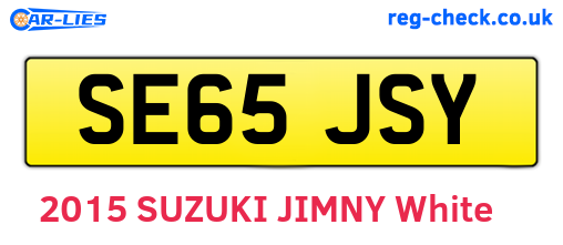SE65JSY are the vehicle registration plates.