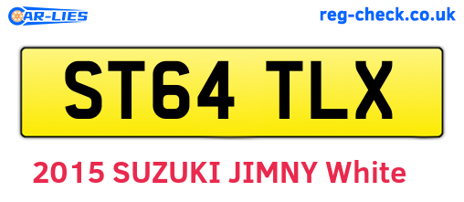ST64TLX are the vehicle registration plates.