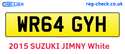 WR64GYH are the vehicle registration plates.