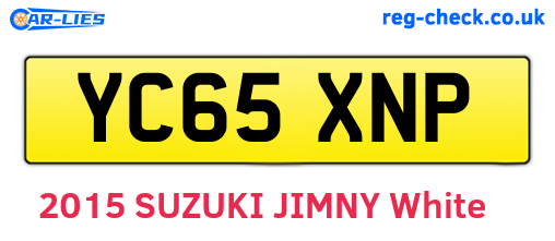 YC65XNP are the vehicle registration plates.