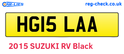 HG15LAA are the vehicle registration plates.