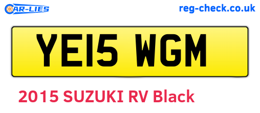 YE15WGM are the vehicle registration plates.
