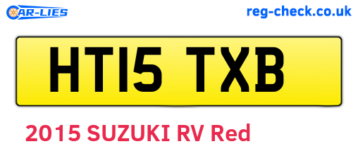 HT15TXB are the vehicle registration plates.