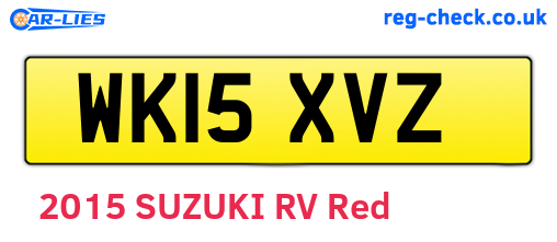 WK15XVZ are the vehicle registration plates.