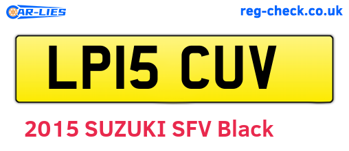 LP15CUV are the vehicle registration plates.