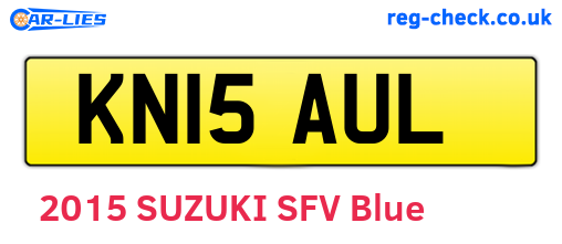 KN15AUL are the vehicle registration plates.