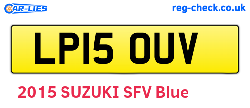 LP15OUV are the vehicle registration plates.