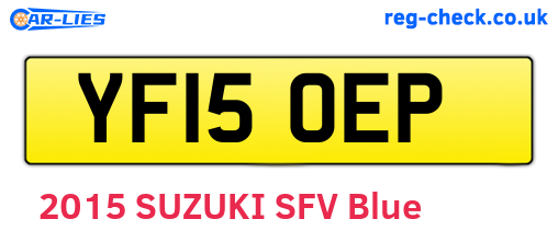 YF15OEP are the vehicle registration plates.