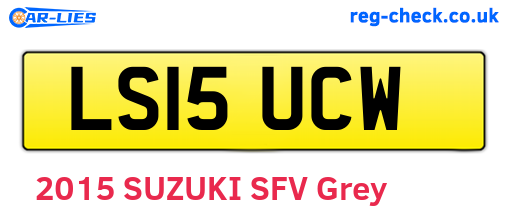 LS15UCW are the vehicle registration plates.