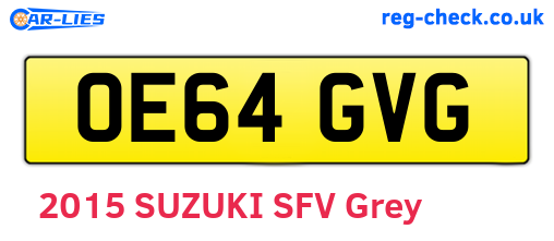 OE64GVG are the vehicle registration plates.