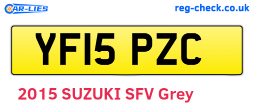 YF15PZC are the vehicle registration plates.