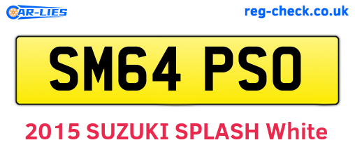 SM64PSO are the vehicle registration plates.