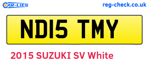 ND15TMY are the vehicle registration plates.
