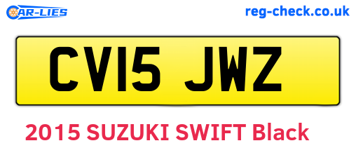 CV15JWZ are the vehicle registration plates.