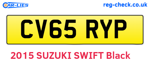 CV65RYP are the vehicle registration plates.