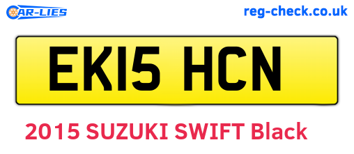 EK15HCN are the vehicle registration plates.
