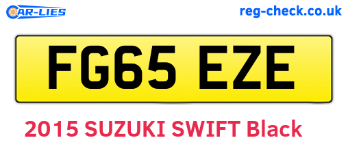 FG65EZE are the vehicle registration plates.