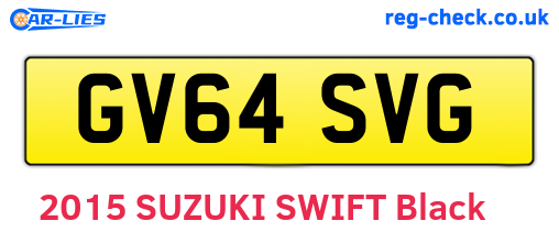 GV64SVG are the vehicle registration plates.