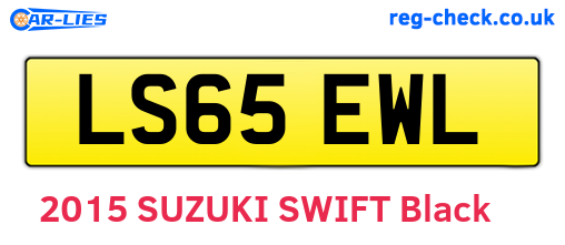 LS65EWL are the vehicle registration plates.