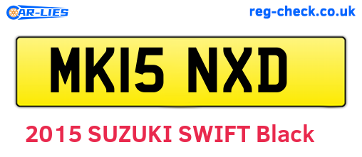 MK15NXD are the vehicle registration plates.