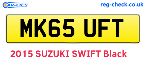MK65UFT are the vehicle registration plates.