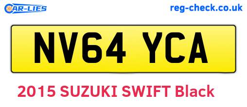 NV64YCA are the vehicle registration plates.