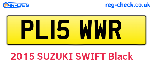 PL15WWR are the vehicle registration plates.