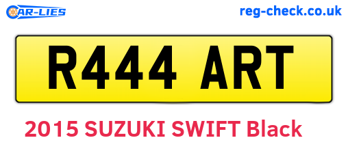 R444ART are the vehicle registration plates.