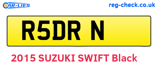 R5DRN are the vehicle registration plates.