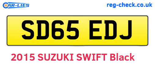 SD65EDJ are the vehicle registration plates.