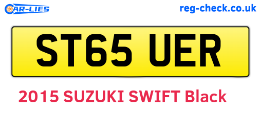 ST65UER are the vehicle registration plates.
