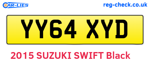 YY64XYD are the vehicle registration plates.