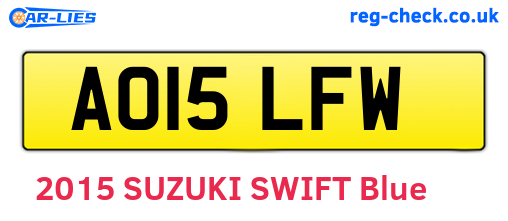 AO15LFW are the vehicle registration plates.