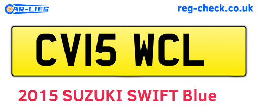 CV15WCL are the vehicle registration plates.