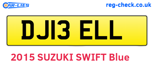 DJ13ELL are the vehicle registration plates.