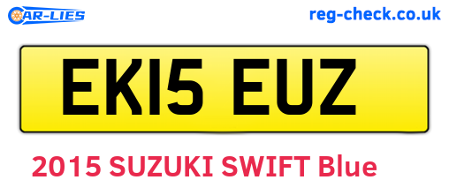 EK15EUZ are the vehicle registration plates.