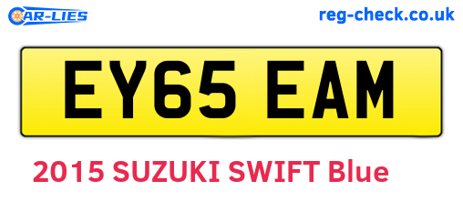 EY65EAM are the vehicle registration plates.