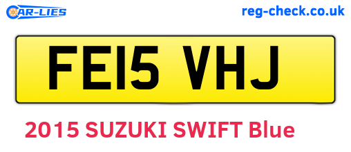 FE15VHJ are the vehicle registration plates.