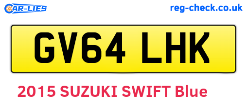 GV64LHK are the vehicle registration plates.